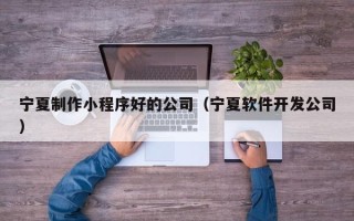 任丘宁夏制作小程序好的公司（宁夏软件开发公司）